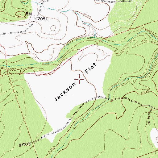 Topographic Map of Jackson Flat, TX