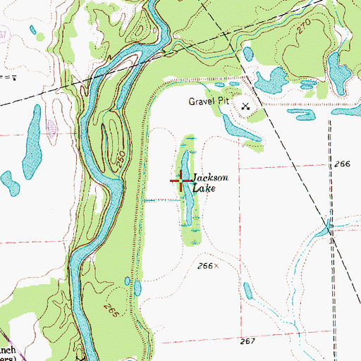 Topographic Map of Jackson Lake, TX