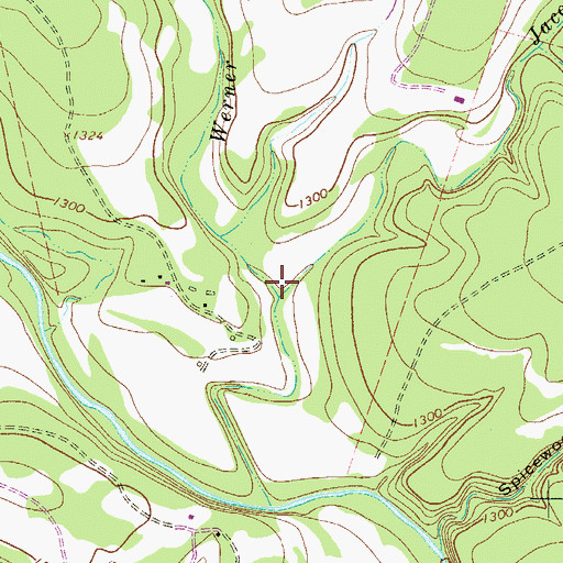 Topographic Map of Jacobs Creek, TX