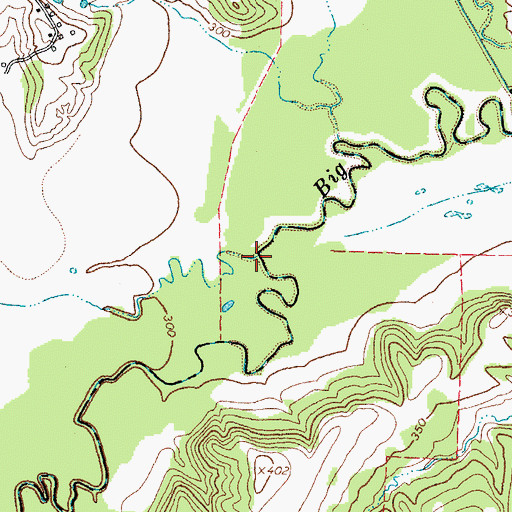 Topographic Map of Jakes Creek, TX
