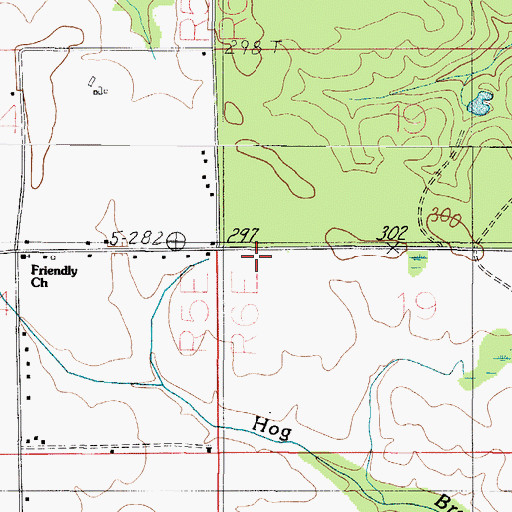 Topographic Map of Poarch Mission Cemetery, AL
