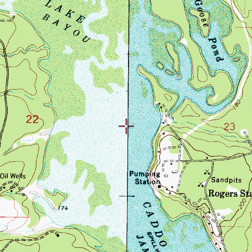 Topographic Map of James Bayou, TX
