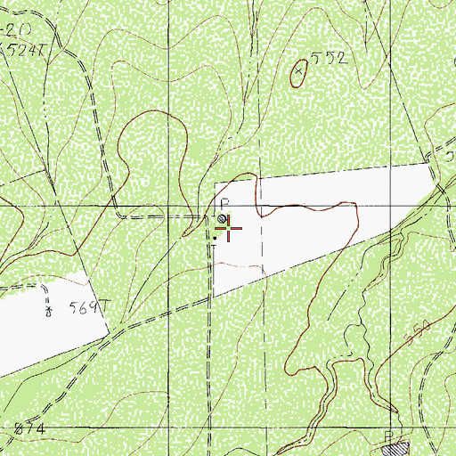 Topographic Map of James Carr, TX