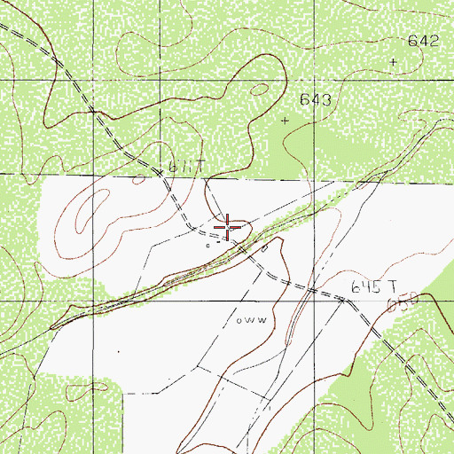 Topographic Map of James Ranch, TX