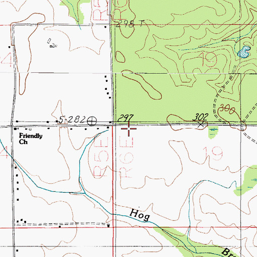 Topographic Map of Poarch Mission Church, AL