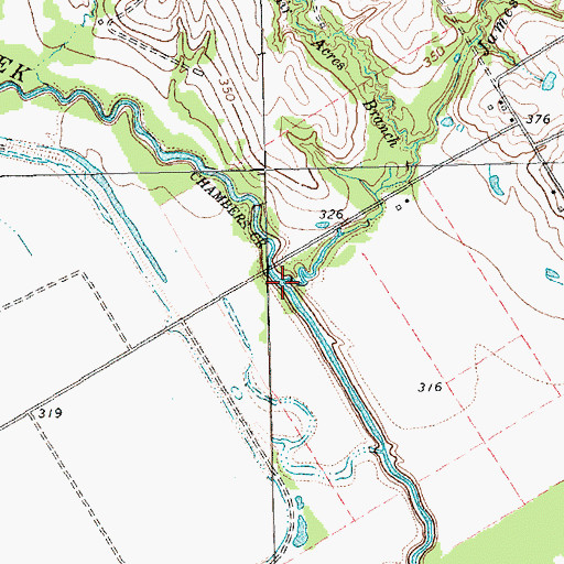 Topographic Map of Jameson Creek, TX