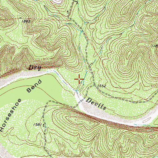 Topographic Map of Jane Hollow, TX