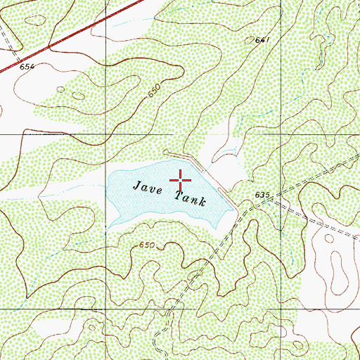 Topographic Map of Jave Tank, TX