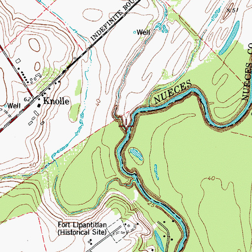 Topographic Map of Javelin Creek, TX