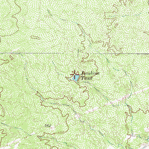 Topographic Map of Javelina Tank, TX