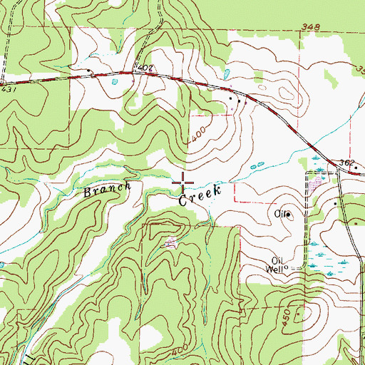 Topographic Map of Jayco Branch, TX