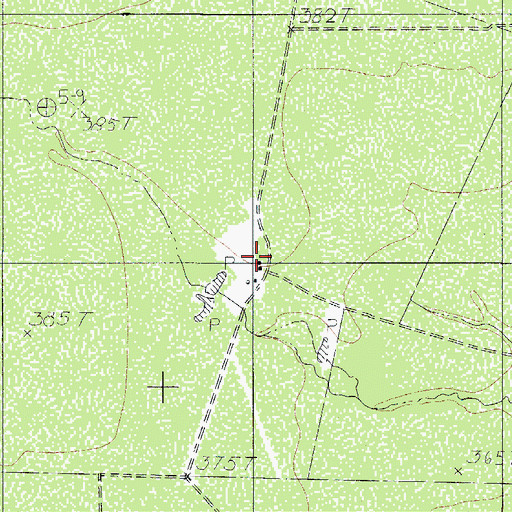 Topographic Map of Jefferies Ranch, TX