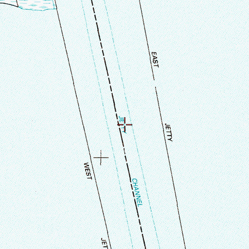Topographic Map of Jetty Channel, TX