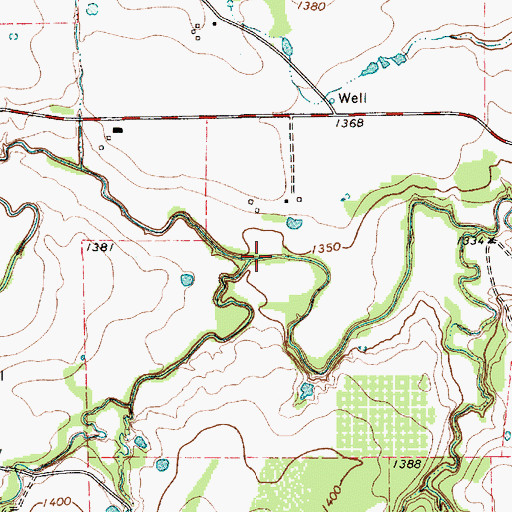 Topographic Map of Jimmys Creek, TX