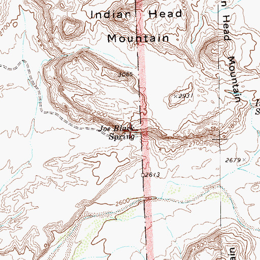 Topographic Map of Joe Black Spring, TX