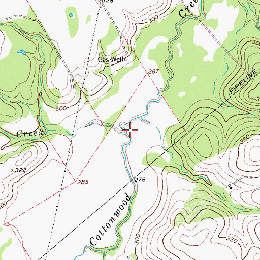 Topographic Map of Joe Creek, TX