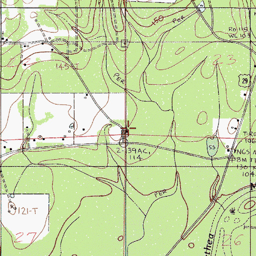 Topographic Map of Shady Grove Church, AL