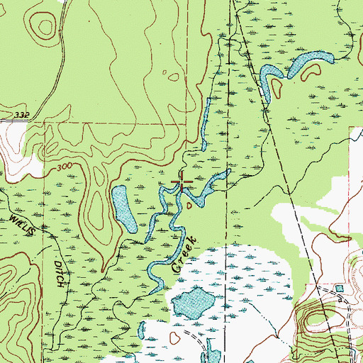 Topographic Map of Johnson Creek, TX