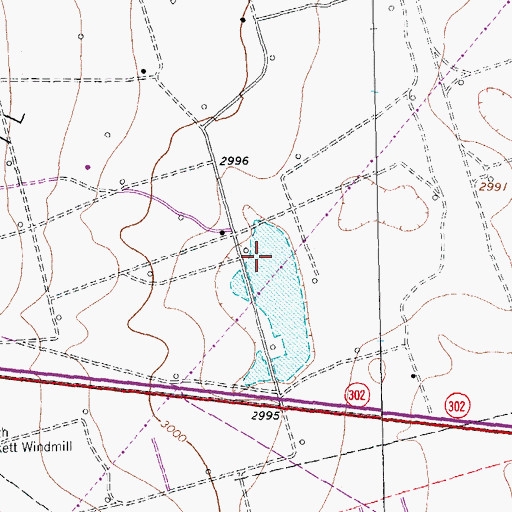 Topographic Map of Johnson Oil Field, TX