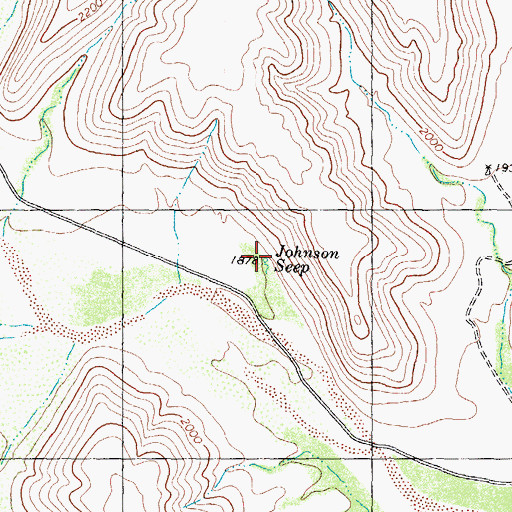 Topographic Map of Johnson Seep, TX