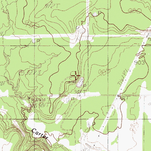 Topographic Map of Johnson Vault, TX