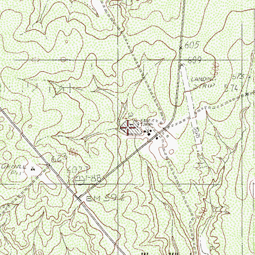Topographic Map of Johnson Waterhole Number One, TX