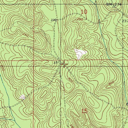 Topographic Map of Stewart School (historical), AL