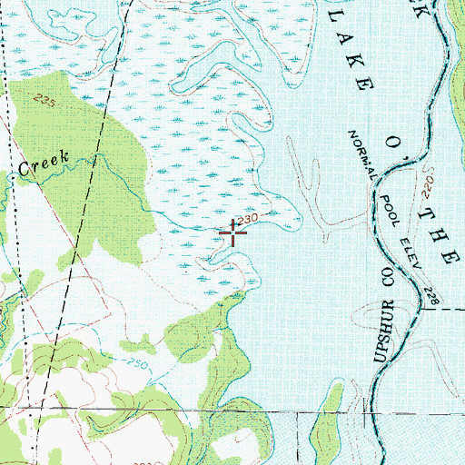 Topographic Map of Jones Creek, TX
