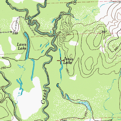 Topographic Map of Jones Lake, TX