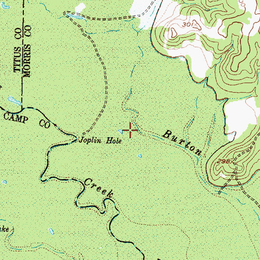 Topographic Map of Joplin Hole, TX