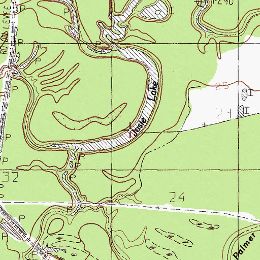 Topographic Map of Josie Lake, TX