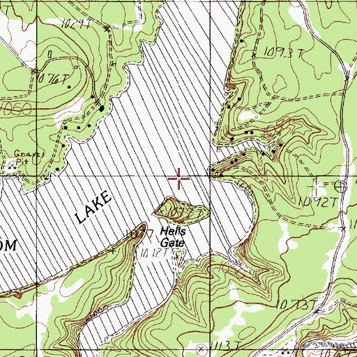 Topographic Map of Jowell Creek, TX