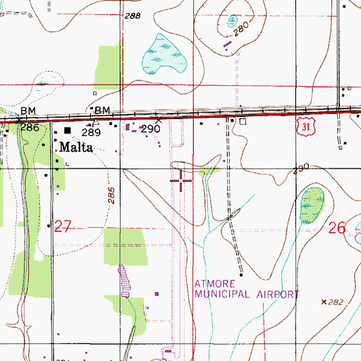 Topographic Map of Veterans Memorial Park, AL