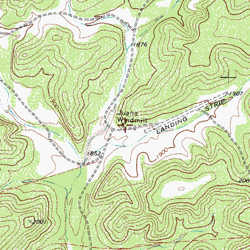 Topographic Map of Juana Windmill, TX