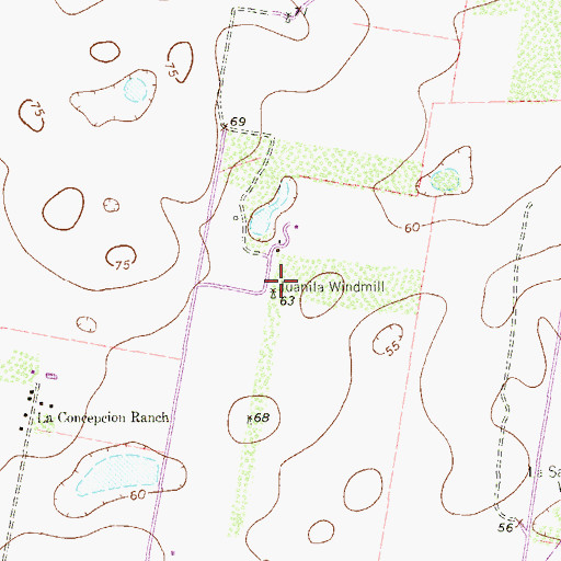 Topographic Map of Juanita Windmill, TX