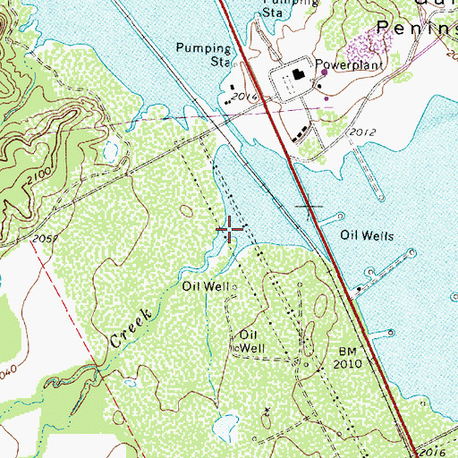 Topographic Map of Kaiser Creek, TX