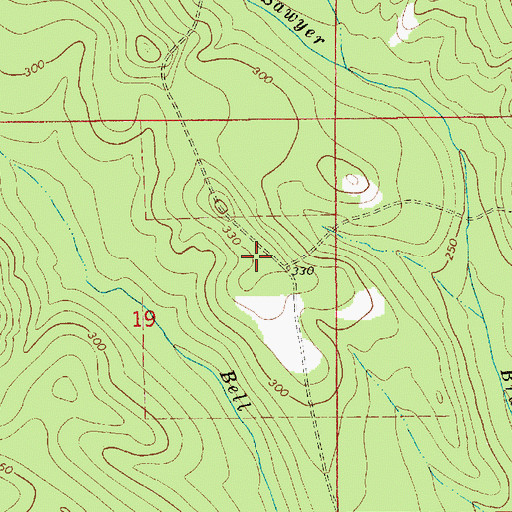 Topographic Map of Antioch Church (historical), AL