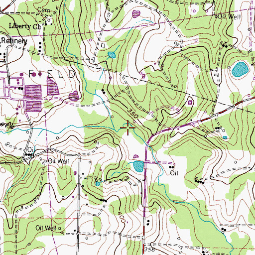Topographic Map of Kay Creek, TX