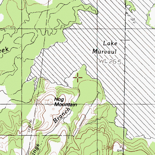 Topographic Map of Keaton Springs Branch, TX