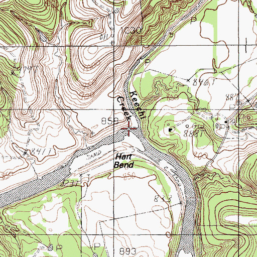 Topographic Map of Keechi Creek, TX