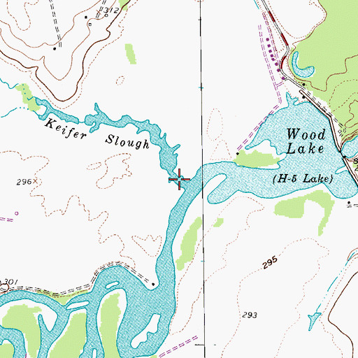 Topographic Map of Keifer Slough, TX