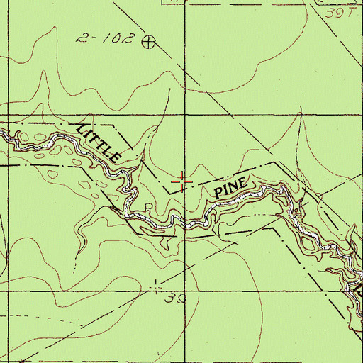 Topographic Map of Keith Brambles, TX