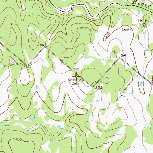 Topographic Map of Bretschneider Cemetery, TX