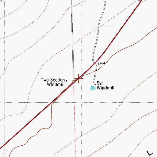 Topographic Map of Kendrick Ranch, TX