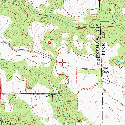 Topographic Map of Buffs Store (historical), AL
