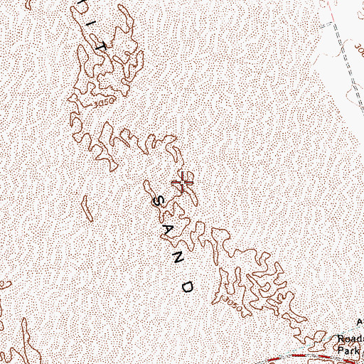 Topographic Map of Kermit Sand Hills, TX