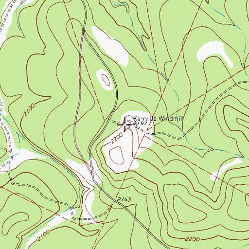 Topographic Map of Kerrville Windmill, TX