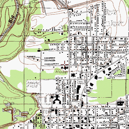 Topographic Map of Kersting Hospital, TX