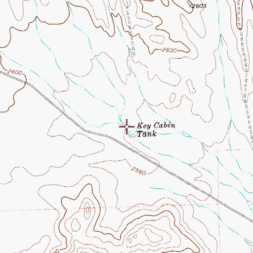 Topographic Map of Key Cabin Tank, TX