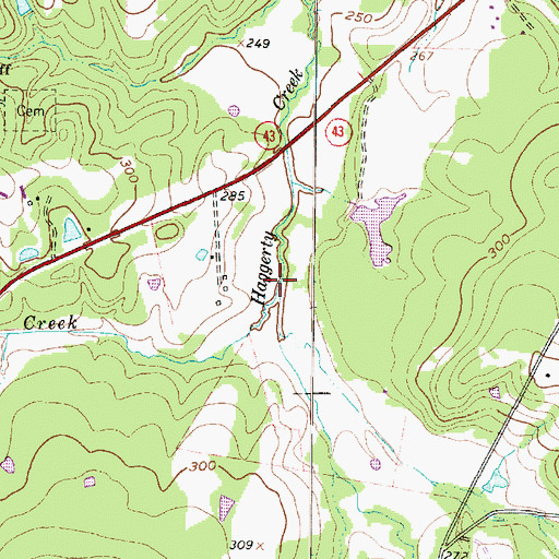 Topographic Map of Key Creek, TX